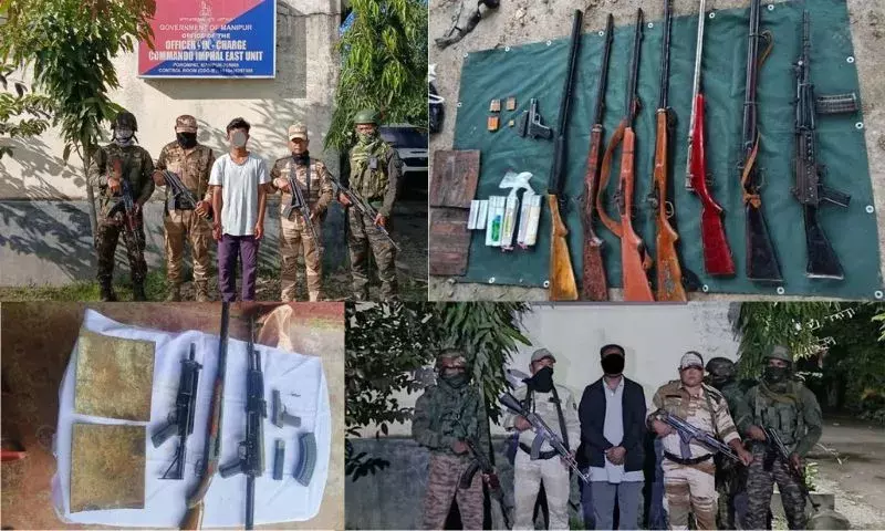 Manipur में दो उग्रवादी गिरफ्तार, उग्रवादी शिविर ध्वस्त Manipur में दो उग्रवादी गिरफ्तार, उग्रवादी शिविर ध्वस्त