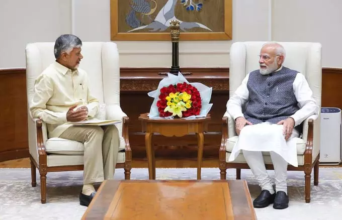 चंद्रबाबू नायडू ने प्रधानमंत्री मोदी से की मुलाकात चंद्रबाबू नायडू ने प्रधानमंत्री मोदी से की मुलाकात