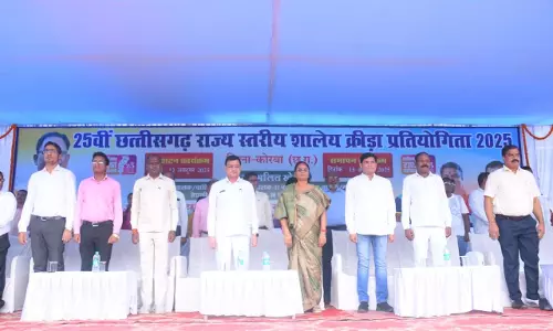कोरबा में 25वीं राज्य स्तरीय शालेय क्रीडा प्रतियोगिता का हुआ शुभारंभ
