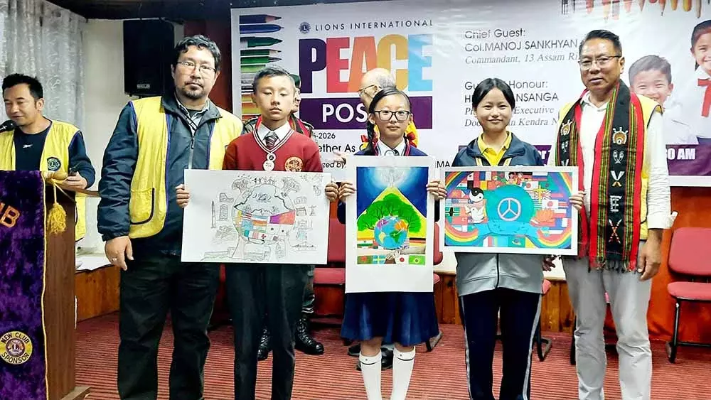 Kohima में लायंस अंतर्राष्ट्रीय शांति पोस्टर प्रतियोगिता का समापन