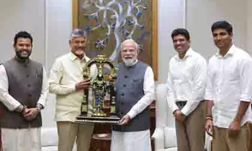 नायडू की PM से भेंट, जीएसटी और समिट के लिए दिया न्योता