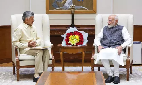 चंद्रबाबू नायडू ने प्रधानमंत्री मोदी से की मुलाकात