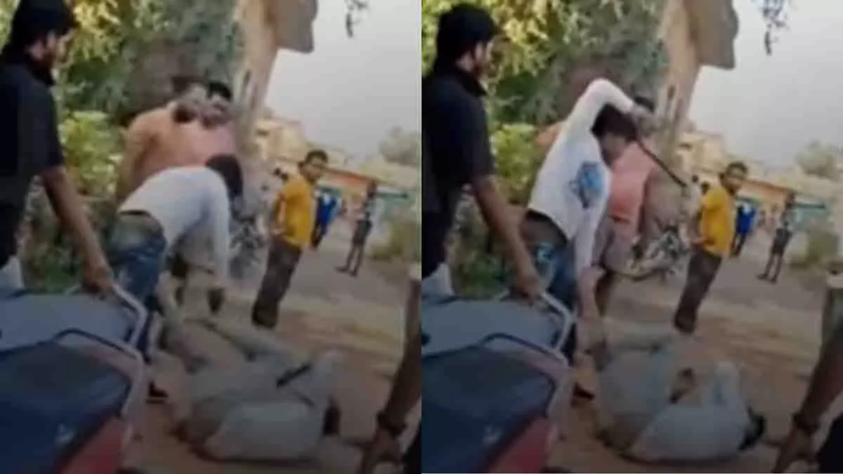 Jhansi में एक व्यक्ति ने युवक को पत्नी का प्रेमी समझकर बेल्ट से पीटा Jhansi में एक व्यक्ति ने युवक को पत्नी का प्रेमी समझकर बेल्ट से पीटा