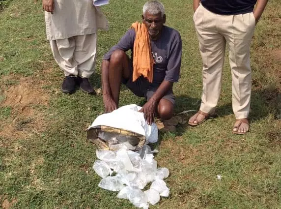 हाथभठ्ठी महुआ शराब जब्त, आबकारी विभाग की कार्रवाई हाथभठ्ठी महुआ शराब जब्त, आबकारी विभाग की कार्रवाई