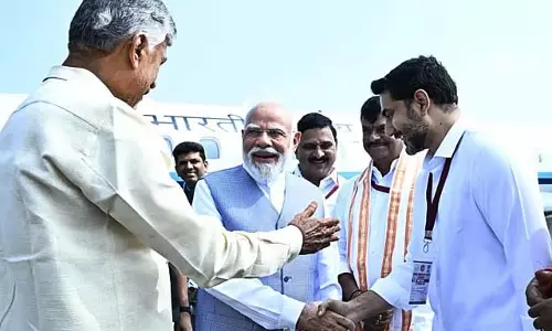 आंध्र प्रदेश में प्रधानमंत्री मोदी: चंद्रबाबू नायडू ने किया जोरदार स्वागत