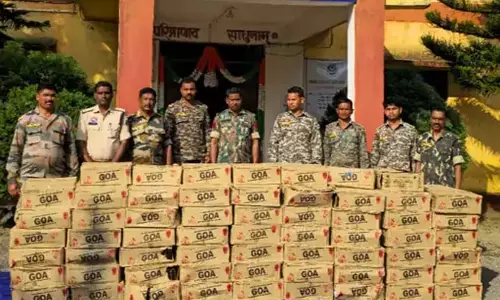 बस्तर पुलिस ने दिवाली से पहले पकड़ी 100 पेटी गोवा व्हिस्की, तस्कर फरार