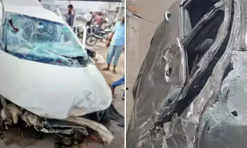 Bhopal : तेज रफ्तार कार ड्राइवर ने कुत्ते को बचाने के लिए अचानक ब्रेक लगाए