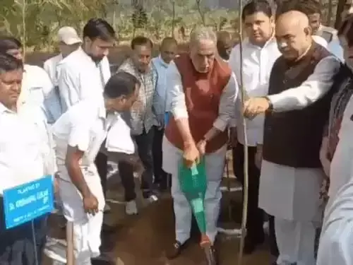Faridabad: ग्रीन बेल्ट परियोजना का शुभारंभ, 15 हजार पौधे लगाए जाएंगे