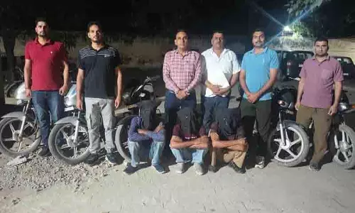 Panchkula में चोरों के गिरोह का भंडाफोड़, तीन गिरफ्तार, चोरी की बाइक बरामद