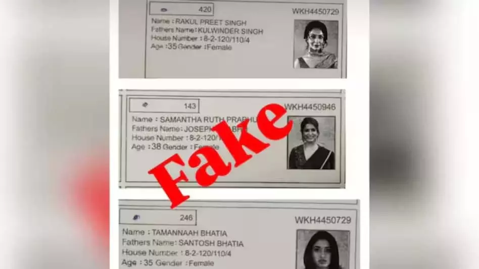 फर्जी वोटर ID देखकर हैरान हुई सामंथा तमन्ना और रकुलप्रीत, FIR दर्ज फर्जी वोटर ID देखकर हैरान हुई सामंथा तमन्ना और रकुलप्रीत, FIR दर्ज