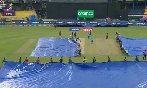 Premadasa स्टेडियम में फिर बारिश.. पाकिस्तान की पारी बाधित..!