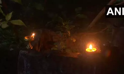 गुवाहाटी में काती बिहू पर घरों और खेतों में जलाए गए दीये, लोग मनाते कृषि उत्सव