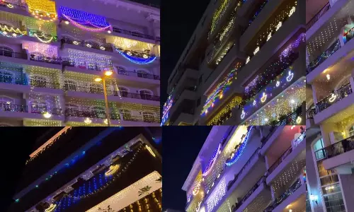 Diwali की रौशनी में जगमगाया दुबई Diwali की रौशनी में जगमगाया दुबई
