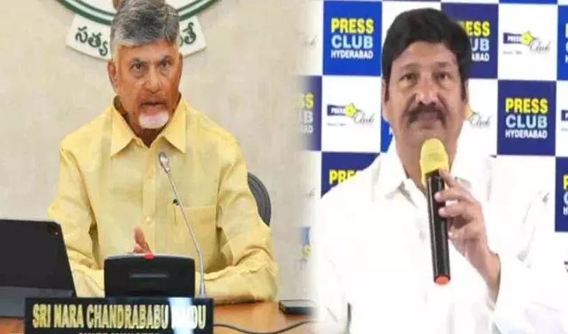 हिम्मत है तो झूठ पकड़ने वाला बनाओ: पूर्व मंत्री ने Chandrababu Naidu को चुनौती दी हिम्मत है तो झूठ पकड़ने वाला बनाओ: पूर्व मंत्री ने Chandrababu Naidu को चुनौती दी