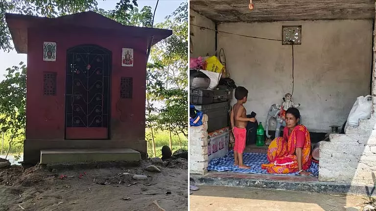 क्या काली पूजा होगी? तबाह हुए Amguri गाँव में कोई जवाब नहीं क्या काली पूजा होगी? तबाह हुए Amguri गाँव में कोई जवाब नहीं