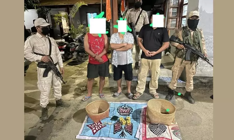 Manipur पुलिस ने इम्फाल पूर्व में जुआ सामग्री जब्त की, तीन गिरफ्तार