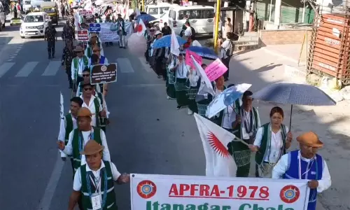 Arunachal में धर्मांतरण विरोधी कानून लागू करने को लेकर आदिवासियों की बड़ी रैली