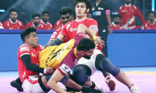 PKL 12: तेलुगु टाइटंस ने गुजरात जायंट्स को कम स्कोर वाले मैच में हराया