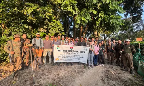 काजीरंगा राष्ट्रीय उद्यान में काटी बिहू पक्षी गणना 2025 की गई आयोजित