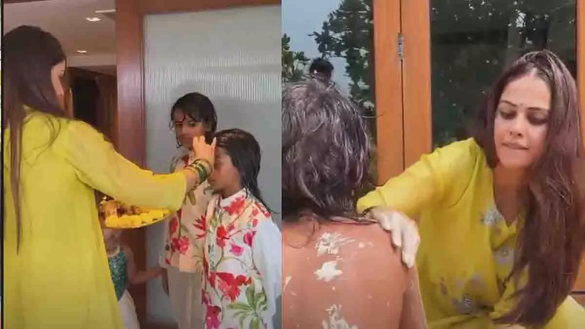 Genelia Deshmukh ने बेटों संग मनाया अभ्यंग स्नान का खास पल Genelia Deshmukh ने बेटों संग मनाया अभ्यंग स्नान का खास पल