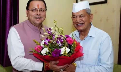 Dehradun: हरीश रावत, निशंक और तीरथ रावत से मुख्यमंत्री धामी की मुलाकात