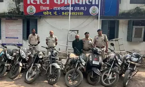 सन्नाटा नाम का चोर गिरफ्तार, 10 बाइक बरामद