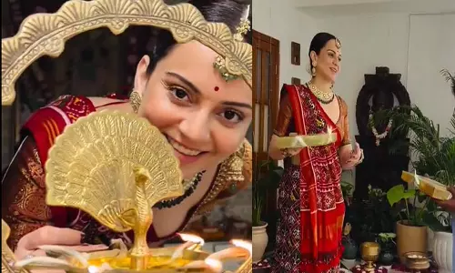 Kangana Ranaut ने मनाई दिवाली, बांटी मिठाइयां