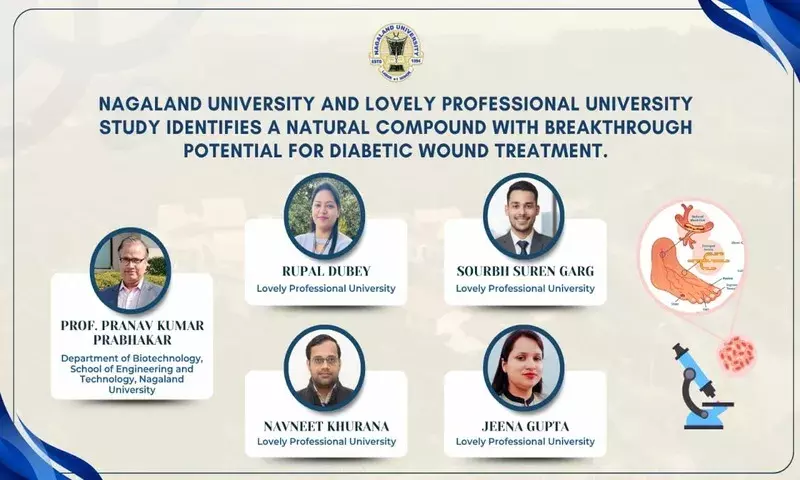 Nagaland विश्वविद्यालय ने मधुमेह घाव भरने का नया प्राकृतिक यौगिक खोजा
