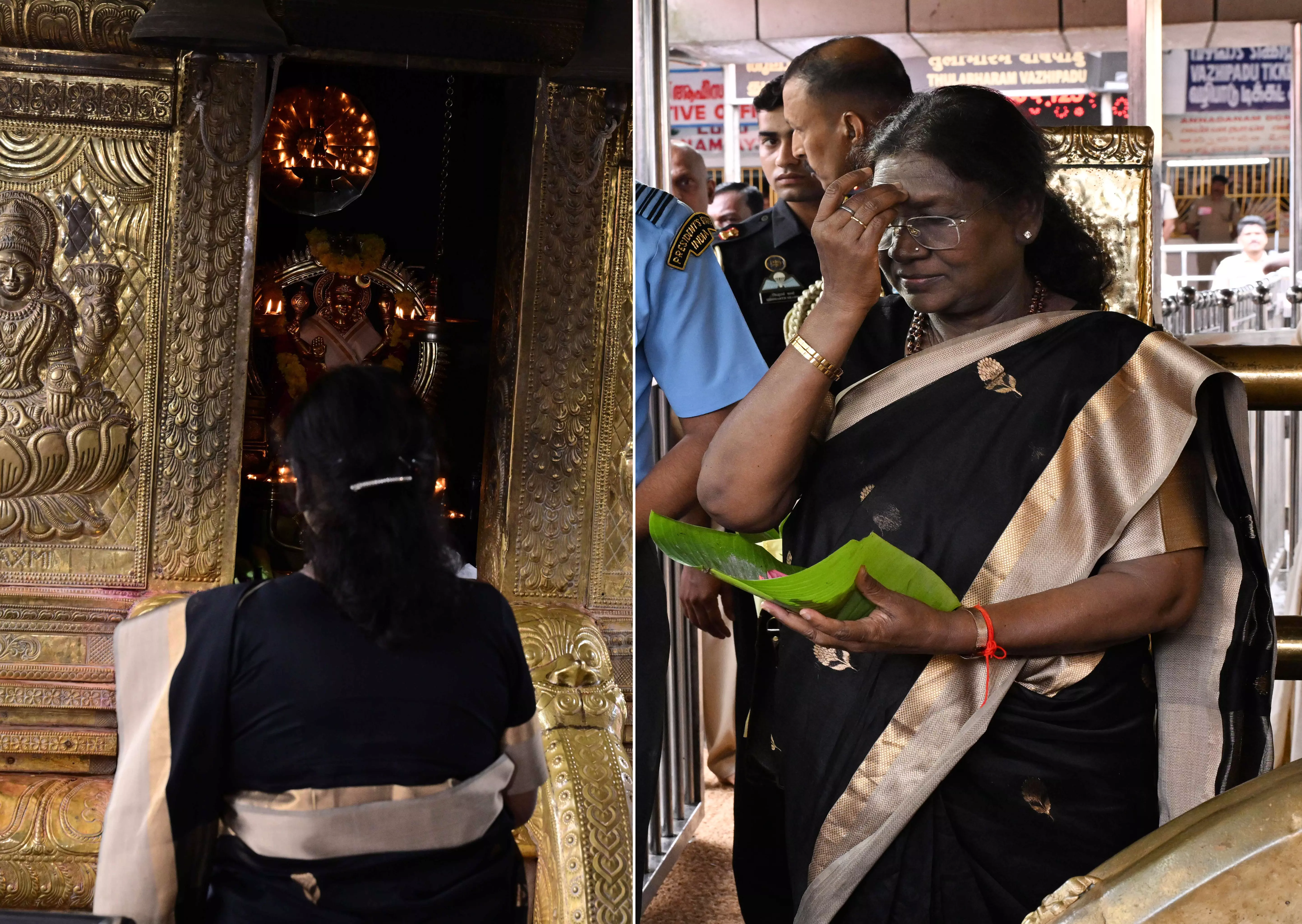 राष्ट्रपति द्रौपदी मुर्मू ने सबरीमाला मंदिर में दर्शन और पूजा की राष्ट्रपति द्रौपदी मुर्मू ने सबरीमाला मंदिर में दर्शन और पूजा की