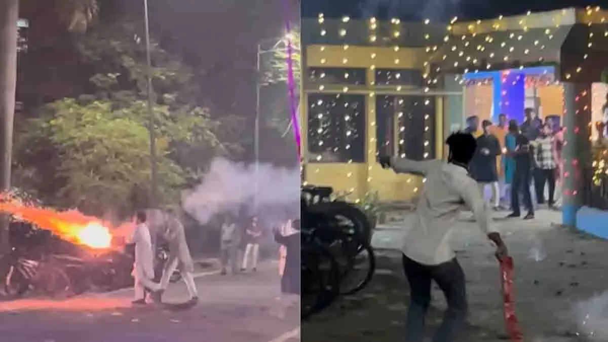 IIT गुवाहाटी में हॉस्टलों के बीच रॉकेट-पटाखा लड़ाई से माहौल गरमाया IIT गुवाहाटी में हॉस्टलों के बीच रॉकेट-पटाखा लड़ाई से माहौल गरमाया