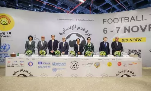 Kuwait में लॉन्च हुआ ‘फुटबॉल फॉर ह्यूमैनिटी’, फ़िलिस्तीनी बच्चों के लिए जुटाएगा मदद