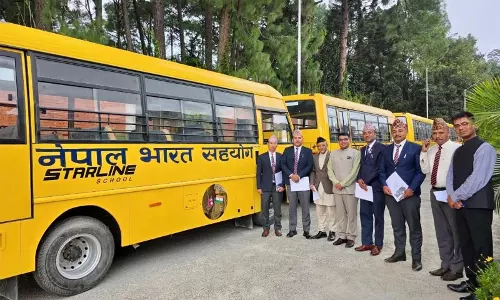 भारत ने Nepal में शिक्षा को मजबूत करने के लिए 81 स्कूल बसें दान कीं