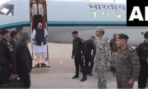 Defense Minister राजनाथ सिंह शौर्य वन उद्घाटन के लिए पहुंचे एयरबेस