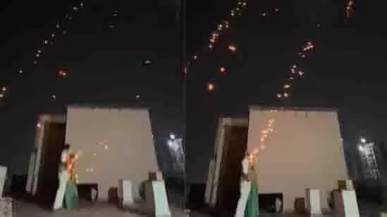 Mumbai: दिवाली पर पटाखे फटने से महिला के बालों में आग Mumbai: दिवाली पर पटाखे फटने से महिला के बालों में आग