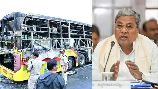 Hyderabad-Bengaluru मार्ग पर कुरनूल बस आग पर सीएम सिद्धारमैया ने दुख व्यक्त किया