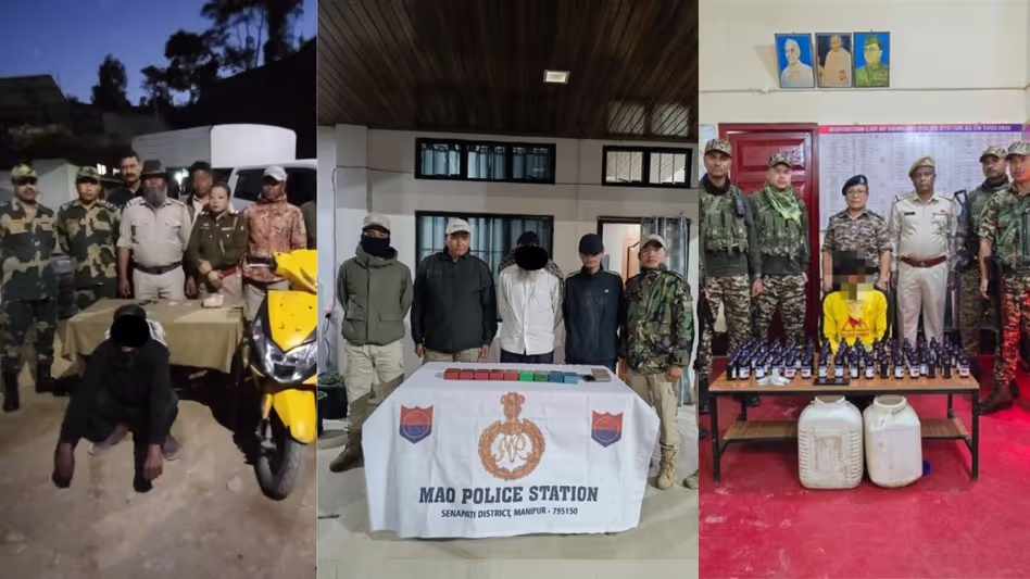 Manipur  पुलिस ने मादक पदार्थ के बड़े भंडाफोड़ में तीन लोगों को गिरफ्तार
