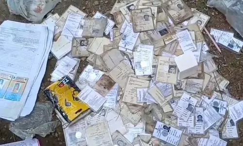 Nadia में आवारा व्यक्ति के बैग से सैकड़ों वोटर कार्ड बरामद, हड़कंप Nadia में आवारा व्यक्ति के बैग से सैकड़ों वोटर कार्ड बरामद, हड़कंप