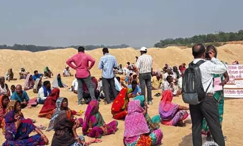 Hatadihi अवैध रेत खनन के खिलाफ ग्रामीणों ने शुरू किया सत्याग्रह