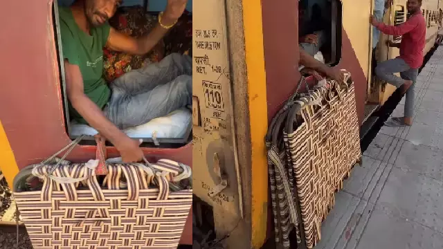 ट्रेन के शौचालय को शख्स ने बनाया सोने की जगह, VIDEO VIRAL