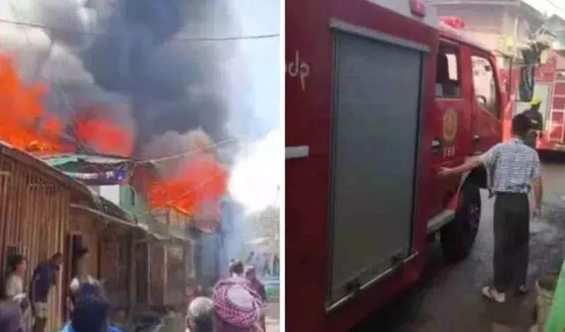 Manipur में घर जले, म्यांमार के अग्निशमन दल मदद के लिए सीमा पार कर रहे Manipur में घर जले, म्यांमार के अग्निशमन दल मदद के लिए सीमा पार कर रहे