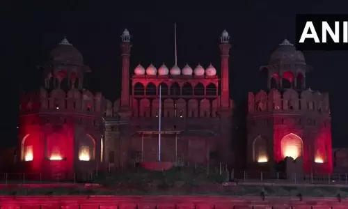 लाल किला Dyslexia Awareness Campaign के लिए रोशनी में नहा