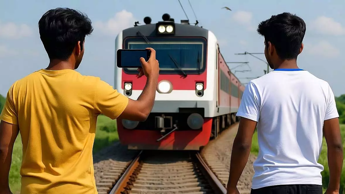Jalgaon में रील बनाते समय अहमदाबाद-हावड़ा एक्सप्रेस की चपेट में आने से 2 टीनएजर की मौत Jalgaon में रील बनाते समय अहमदाबाद-हावड़ा एक्सप्रेस की चपेट में आने से 2 टीनएजर की मौत