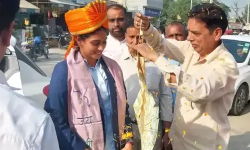 Haridwar: भूमिका सैनी के बहरीन प्रदर्शन पर स्वागत समारोह
