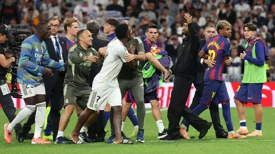 dramatic El Clasico विवाद में लामिन यामल का विनीसियस, कोर्टुआ, कार्वाजल से सामना