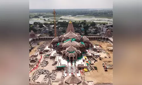 श्री राम जन्मभूमि मंदिर का निर्माण ध्वज फहराने से पहले पूरा हुआ श्री राम जन्मभूमि मंदिर का निर्माण ध्वज फहराने से पहले पूरा हुआ