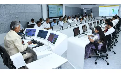 CM Naidu और मंत्री लोकेश चक्रवात मोन्था की 24x7 निगरानी में जुटे