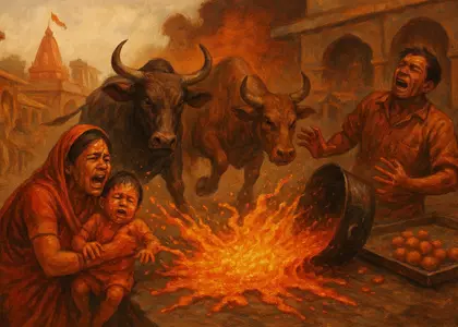 Madhya Pradesh: बागेश्वर धाम में सांडों ने खौलते तेल से मचाई दहशत Madhya Pradesh: बागेश्वर धाम में सांडों ने खौलते तेल से मचाई दहशत