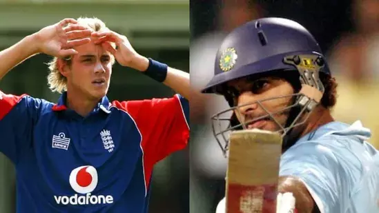 Yuvraj Singh के हस्ताक्षर वाले क्रिसमस उपहार पर छह छक्कों के बाद स्टुअर्ट ब्रॉड का गुस्सा फूटा Yuvraj Singh के हस्ताक्षर वाले क्रिसमस उपहार पर छह छक्कों के बाद स्टुअर्ट ब्रॉड का गुस्सा फूटा