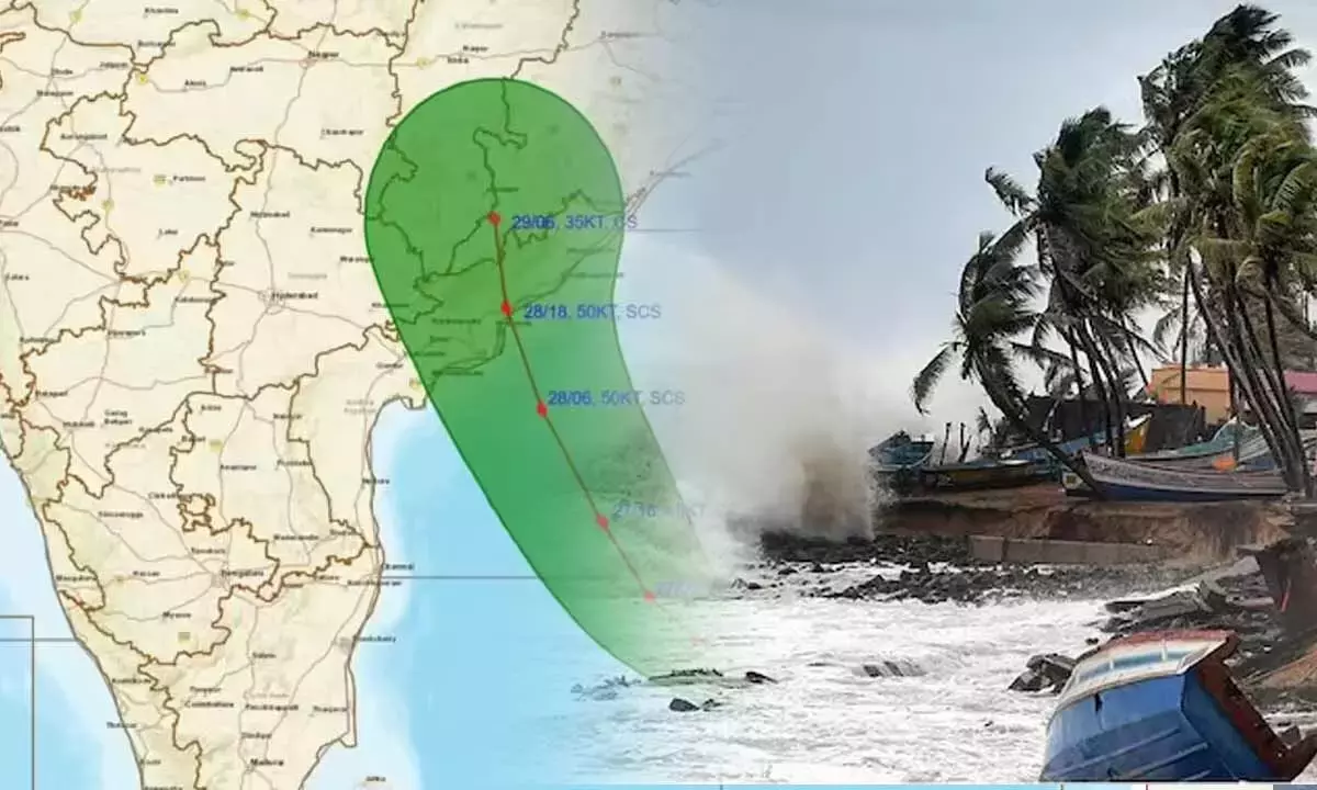 Andhra: चक्रवात मोन्था आंध्र प्रदेश की ओर बढ़ रहा है, भारी बारिश की संभावना Andhra: चक्रवात मोन्था आंध्र प्रदेश की ओर बढ़ रहा है, भारी बारिश की संभावना