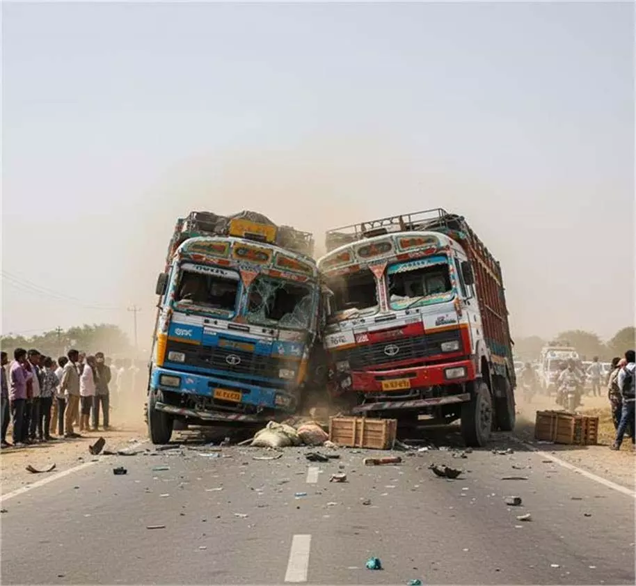 Uttar Pradesh: दो ट्रकों की टक्कर में 3 लोगों की मौत,मची अफरा-तफरी Uttar Pradesh: दो ट्रकों की टक्कर में 3 लोगों की मौत,मची अफरा-तफरी